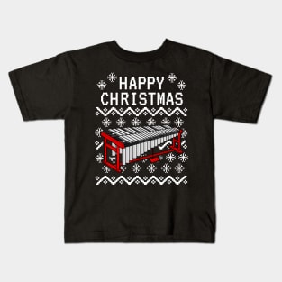 Vibraphone Ugly Christmas Vibraphonist Musician Xmas 2022 Kids T-Shirt